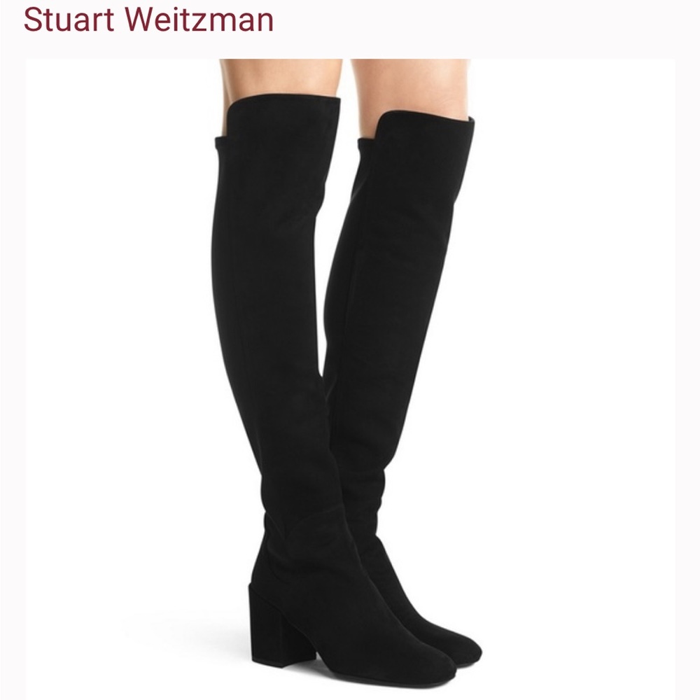 Stuart Weitzman Half Time over the knee suede boots black US7
